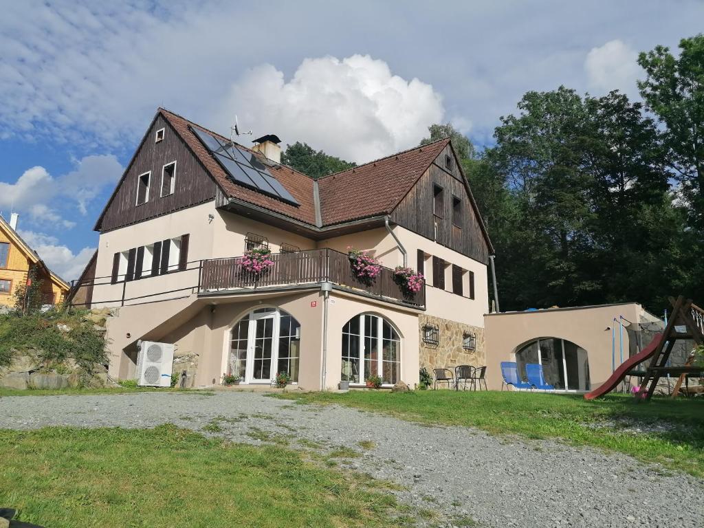 The building in which a vendégházakat is located