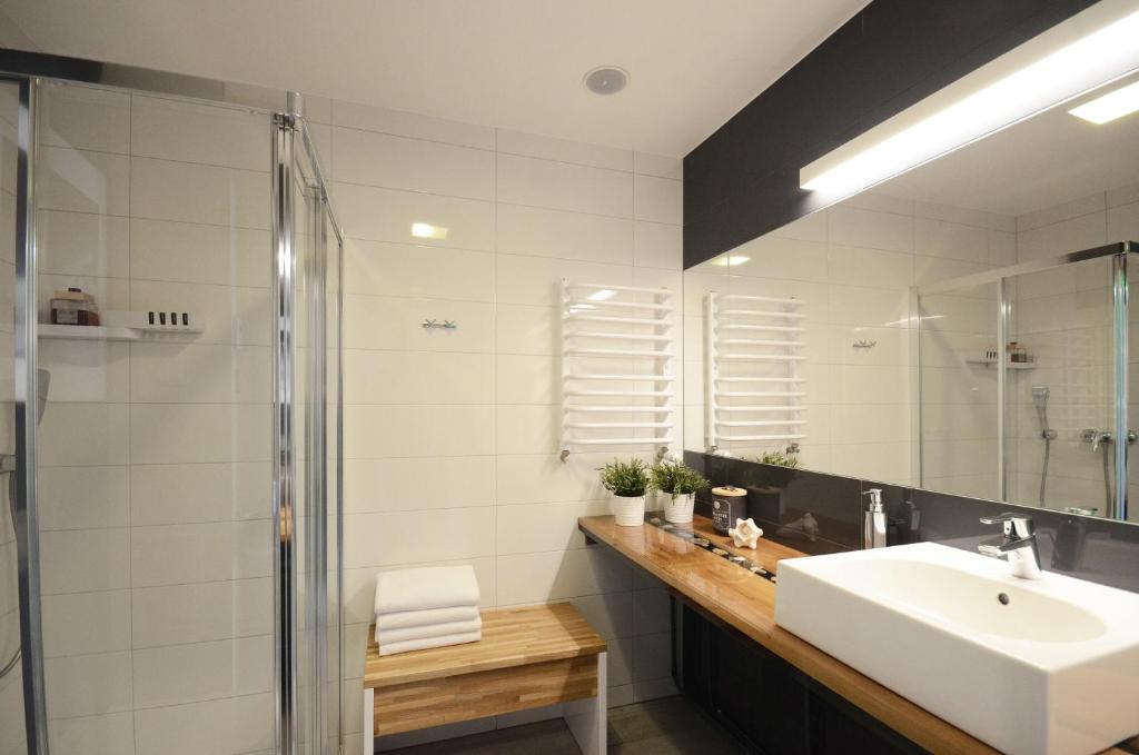 Kúpeľňa v ubytovaní Apartamenty Biała Sowa Czarna Góra