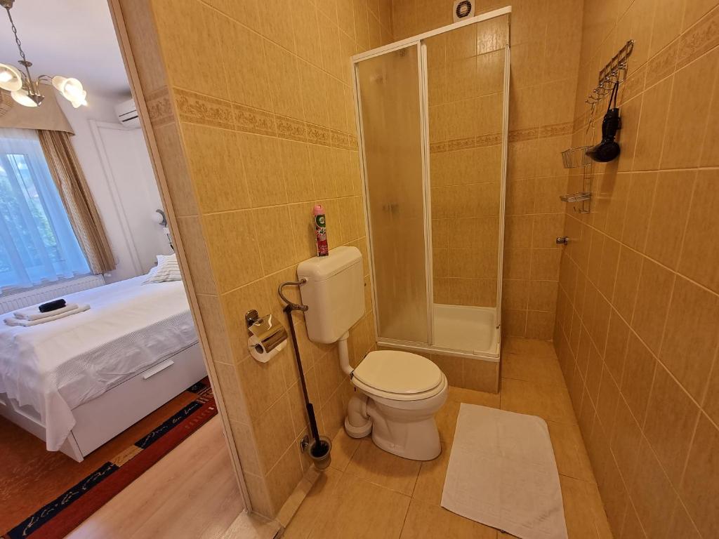 Koupelna v ubytování Abigél Vendégház