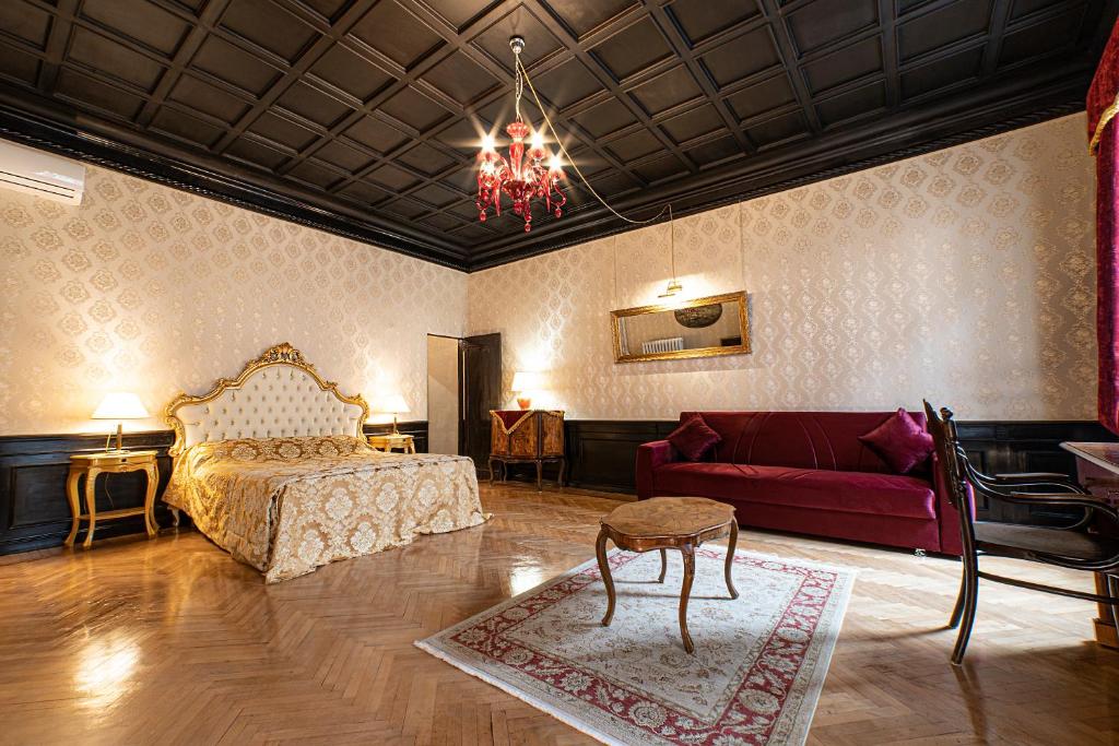 Posezení v ubytování palazzo suite ducale