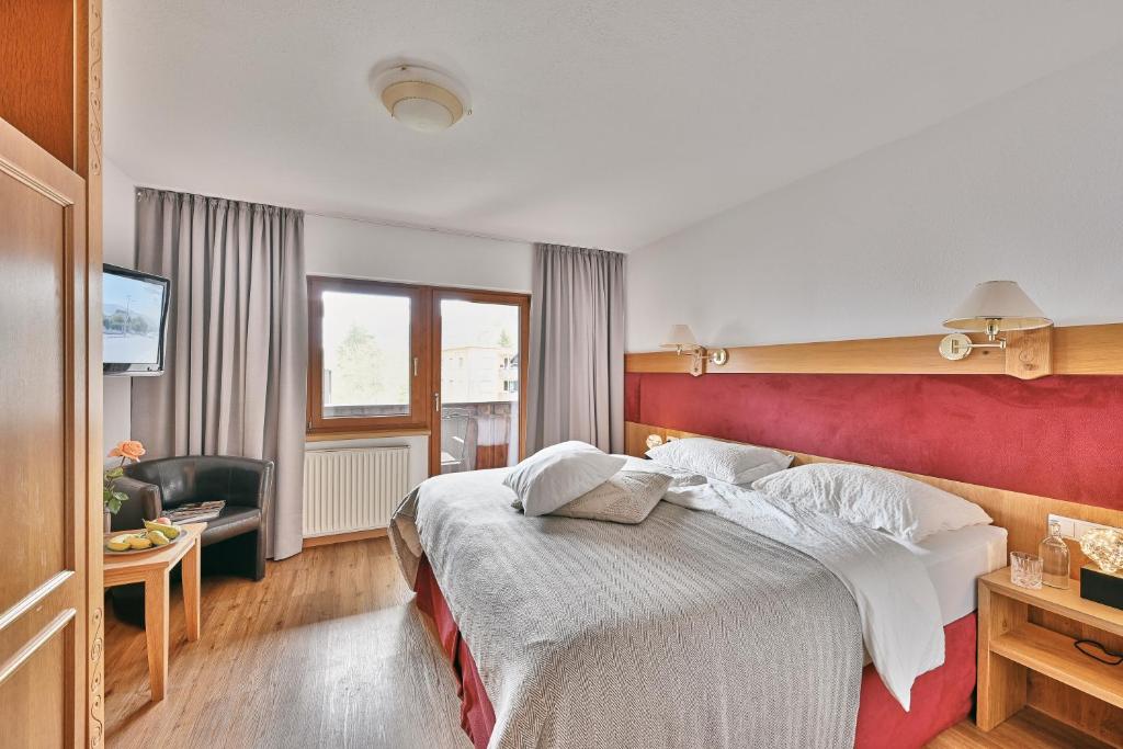 Posteľ alebo postele v izbe v ubytovaní der klostertalerhof