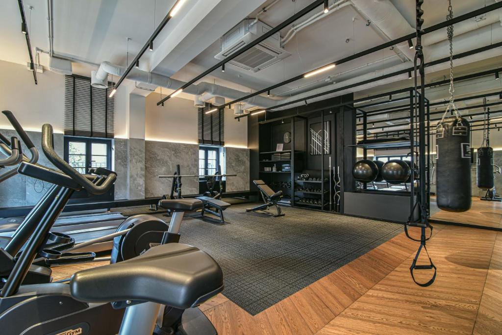 Posilňovňa alebo fitness centrum v ubytovaní LTC-Apartments Portova