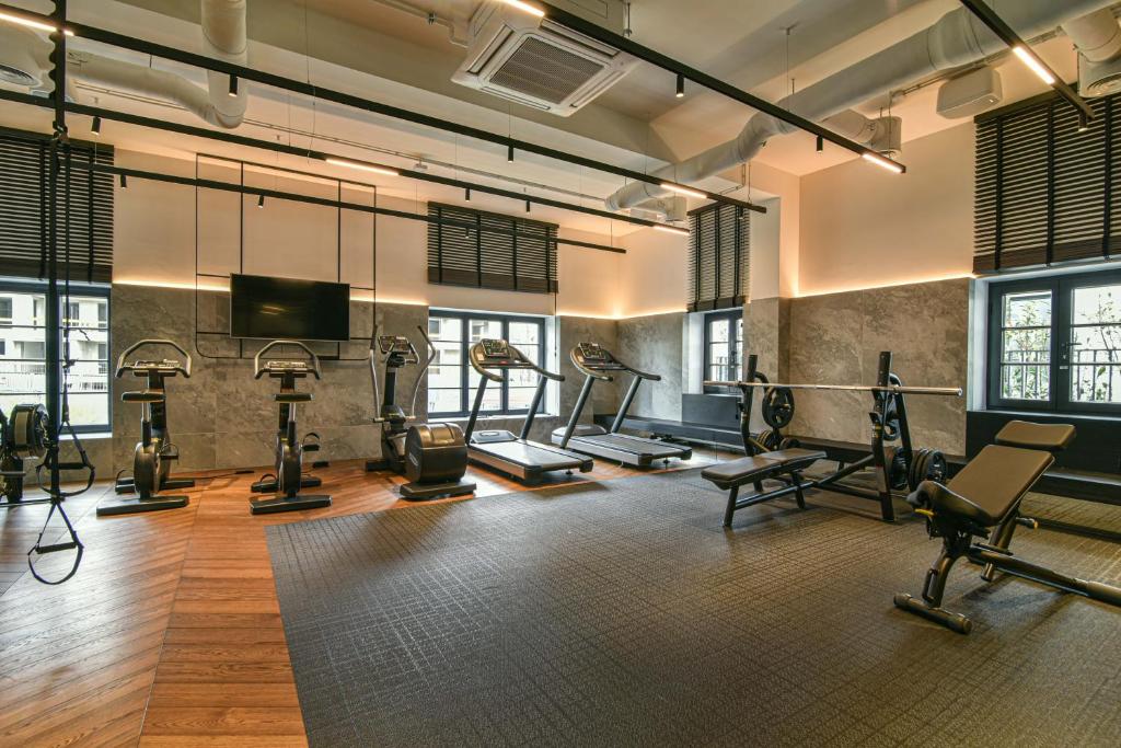 Posilňovňa alebo fitness centrum v ubytovaní LTC-Apartments Portova