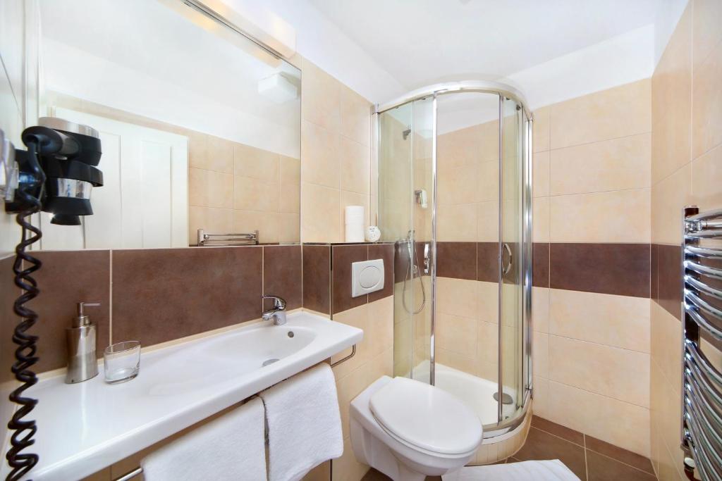 Koupelna v ubytování Hotel Erika