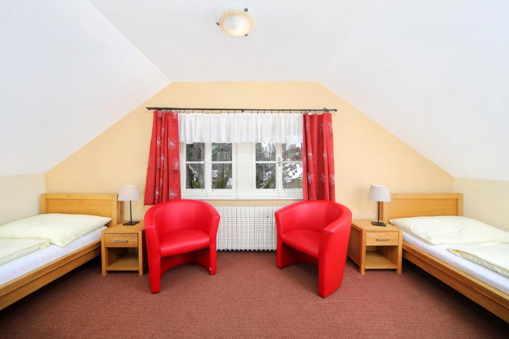 Postel nebo postele na pokoji v ubytování Hotel Erika