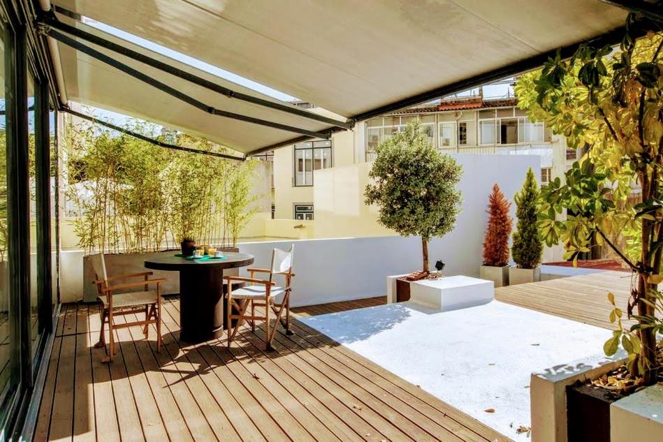 Balkón nebo terasa v ubytování Marquês de Pombal Terrace by Lisbon Village Apartments