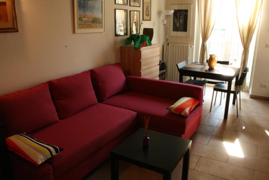 A seating area at Piazzetta Santa Barbara