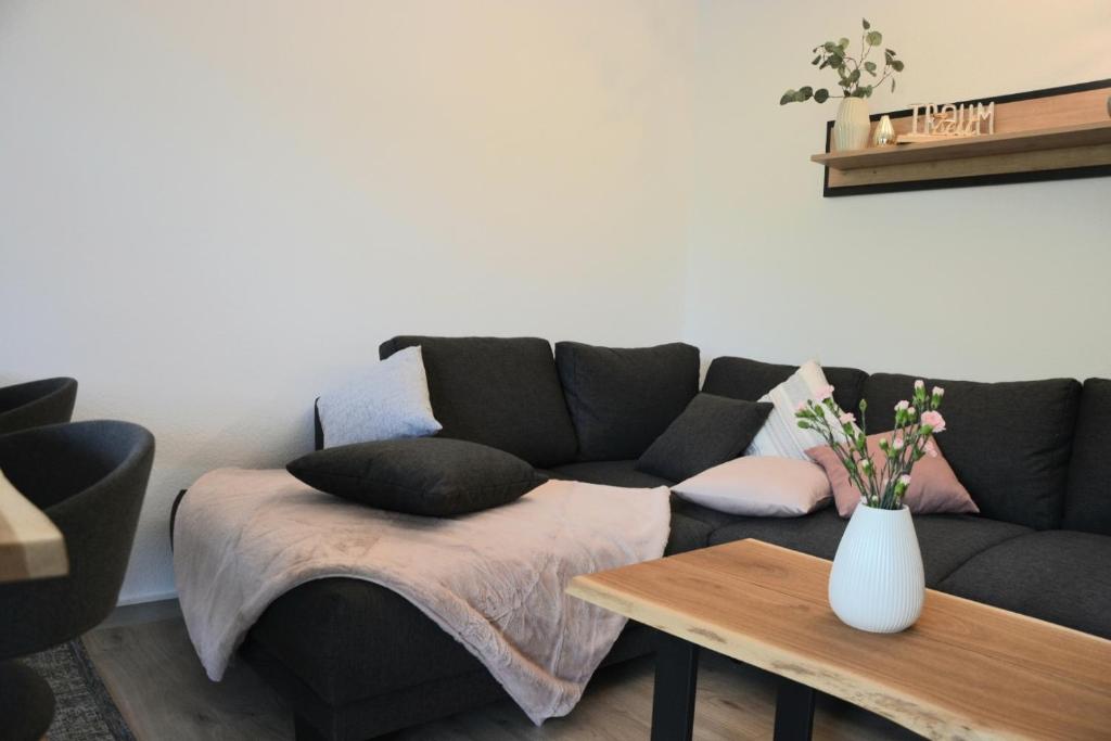 Posezení v ubytování Ferienwohnung Traumzeit