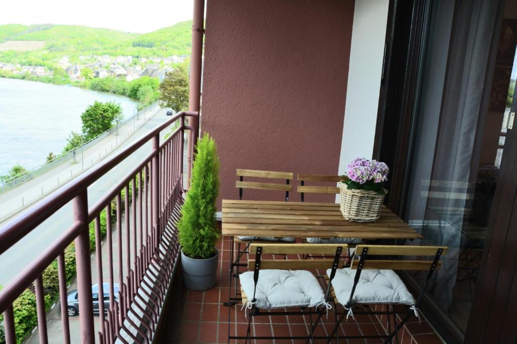 Balkón nebo terasa v ubytování Ferienwohnung Traumzeit