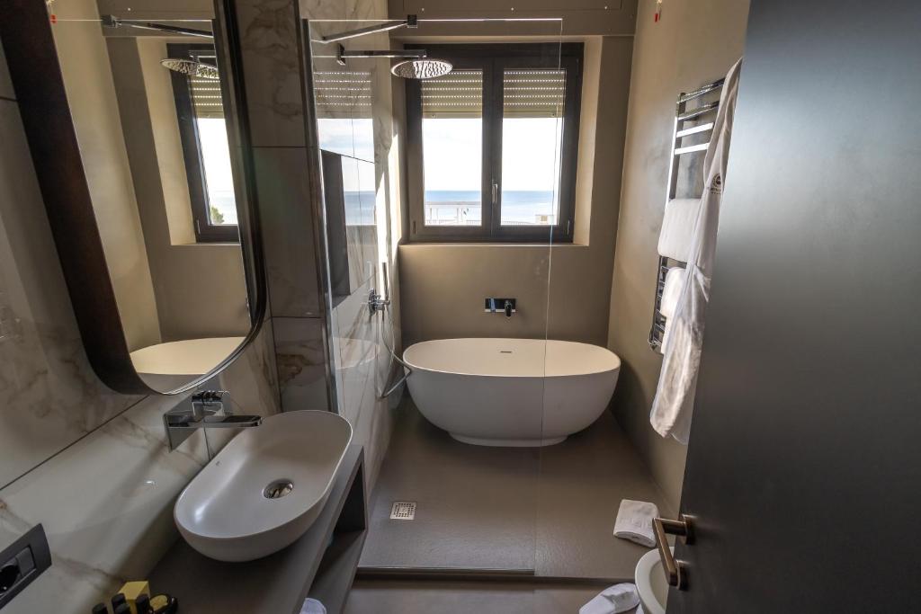 Koupelna v ubytování Grand Hotel Passetto