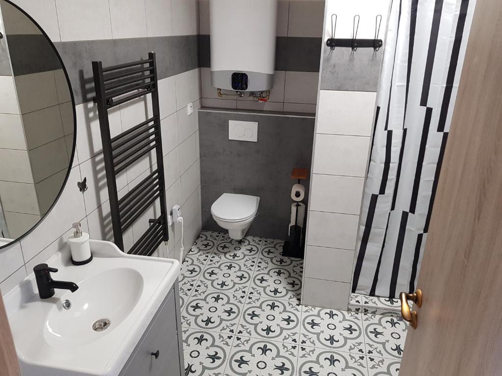 Koupelna v ubytování Apartmán Na Pekárně