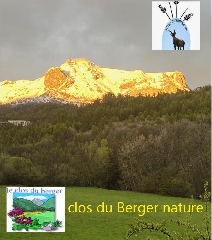 a picture of a mountain with a moose on it at Le Clos Du Berger in Le Sauze