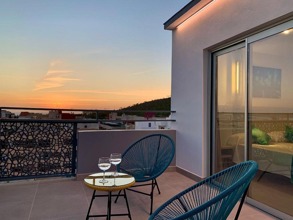 A balcony or terrace at Hotel Brisa Ibiza - Adults only