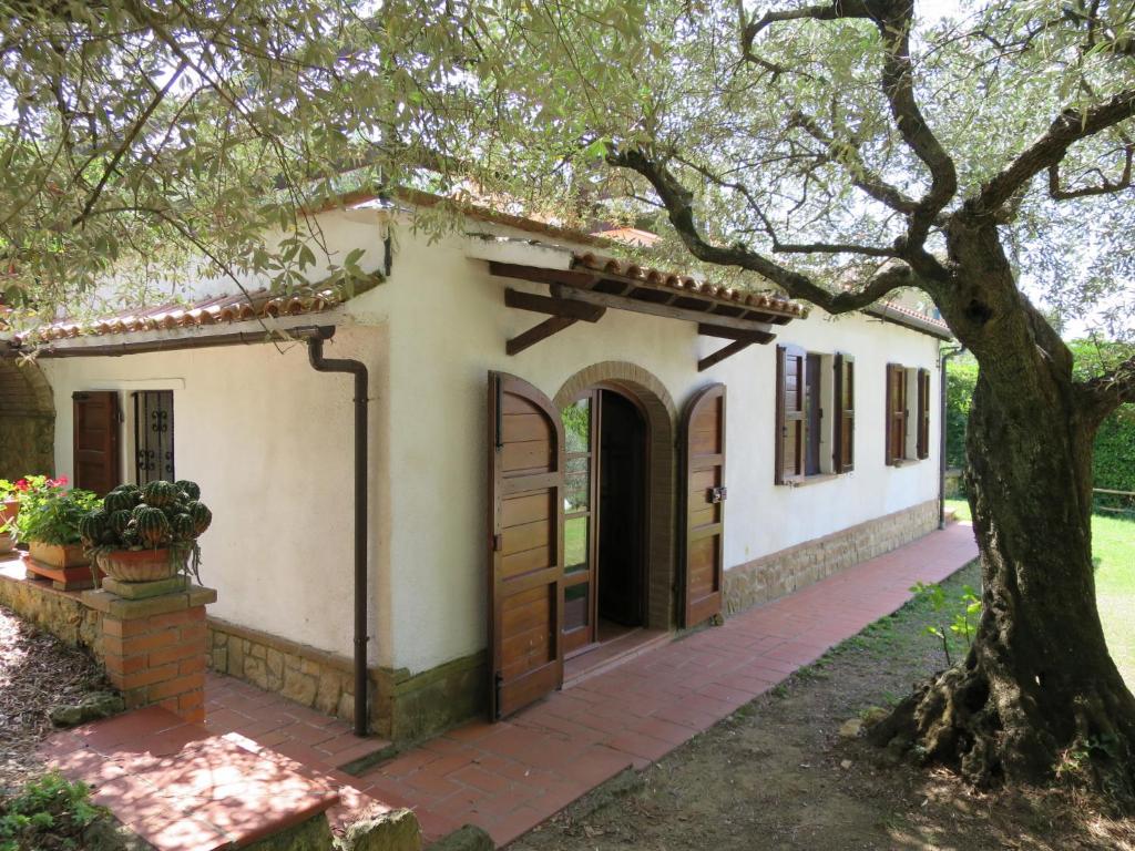 una piccola casa con un albero di fronte di Holiday Home Ulivo by Interhome a Montescudaio