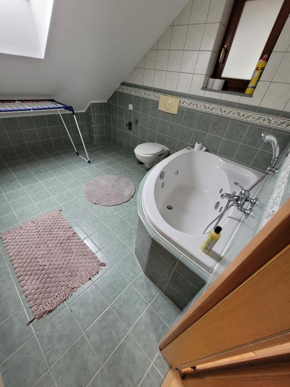Koupelna v ubytování Apartmány Velké Dářko