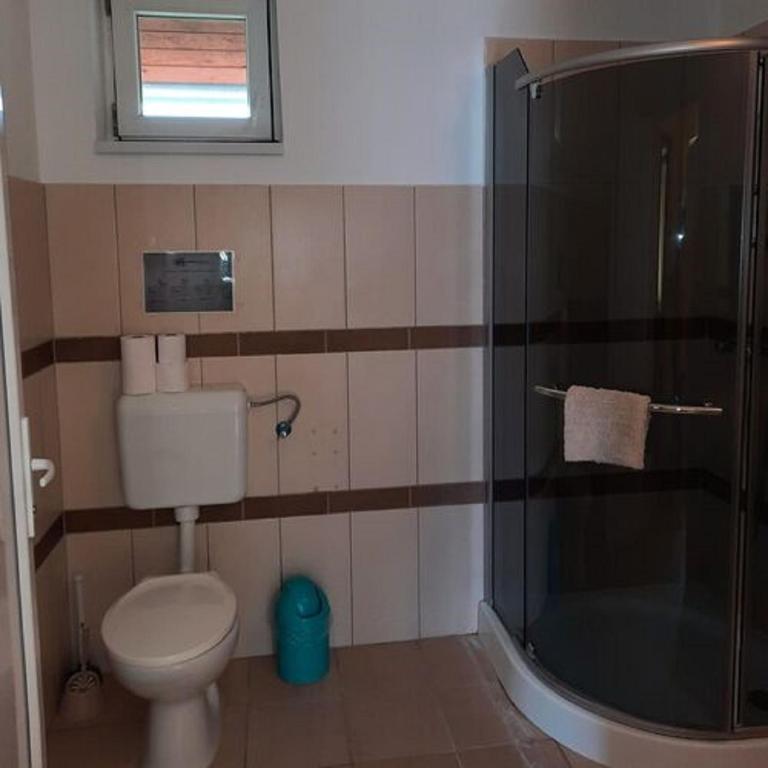 Koupelna v ubytování Sanyi Vendégház