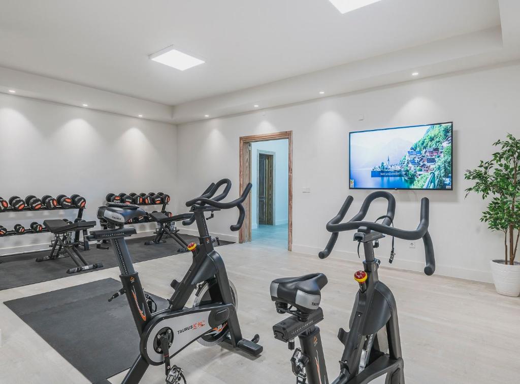 Fitness centrum a/nebo fitness zařízení v ubytování Villa Luna