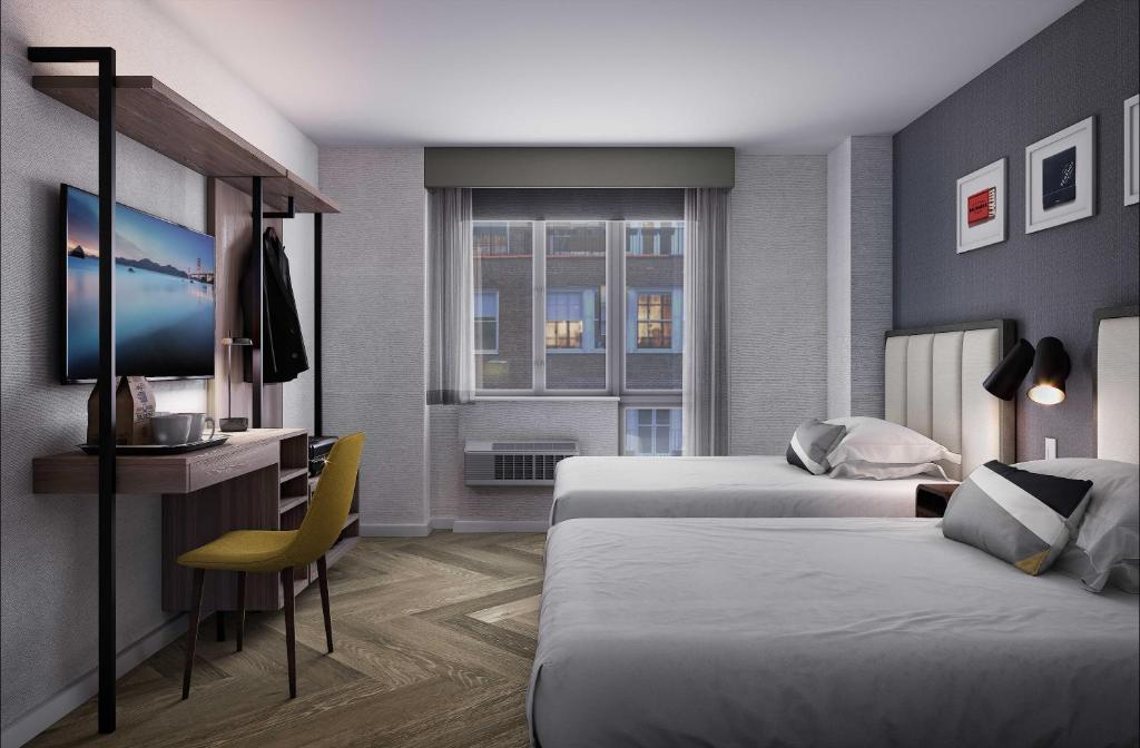 Cama o camas de una habitación en voco Times Square South New York by IHG