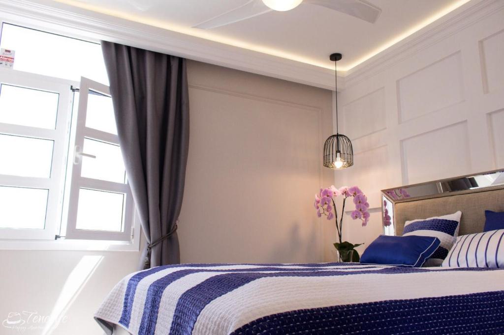 Posteľ alebo postele v izbe v ubytovaní Apartament Malibu Blue