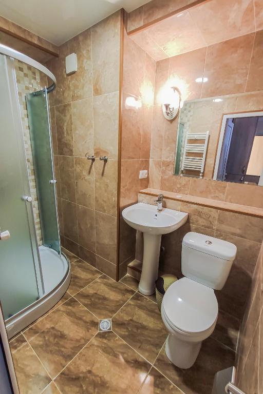 Koupelna v ubytování Hotel Pushkin II/1a