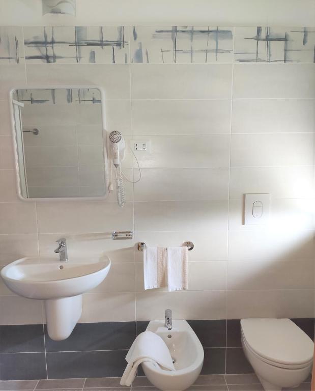 Koupelna v ubytování Hotel Ponte