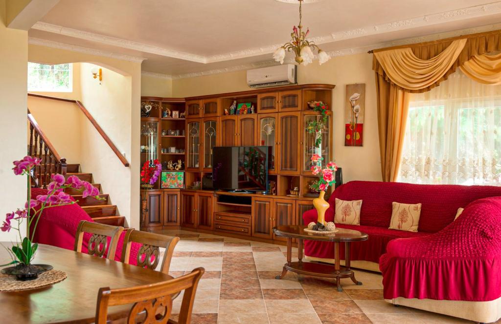 Posezení v ubytování SeyBreeze Villa