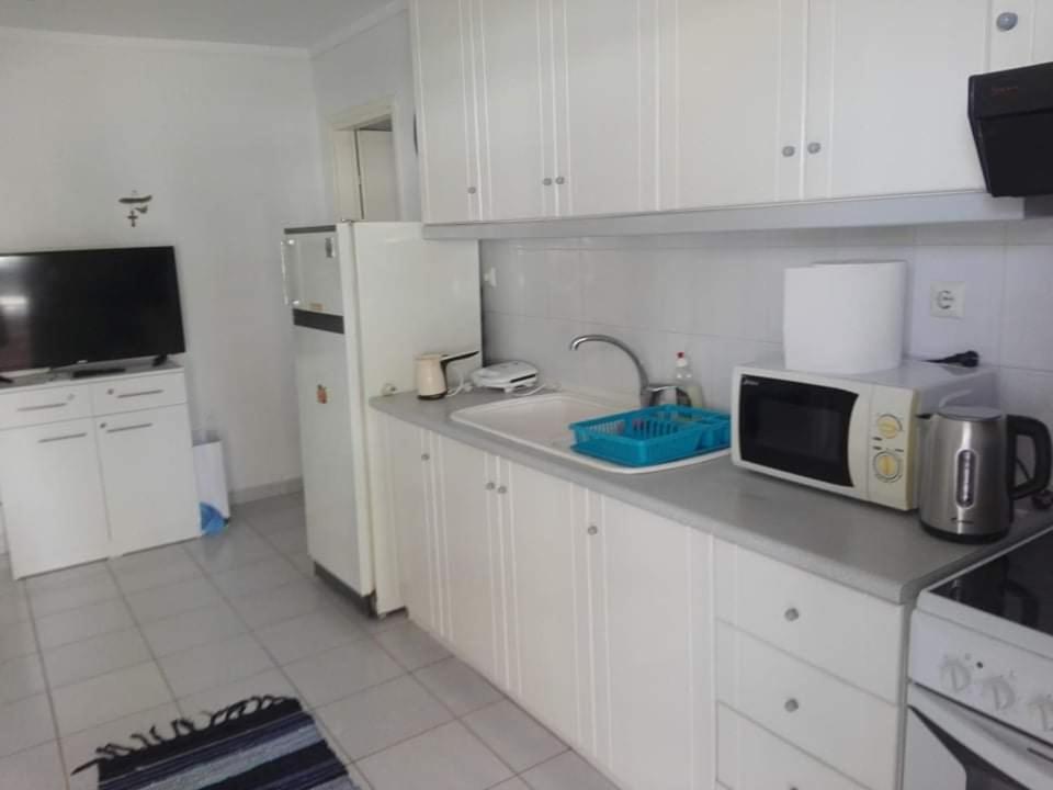 Kuchyň nebo kuchyňský kout v ubytování WB Apartment Flogita