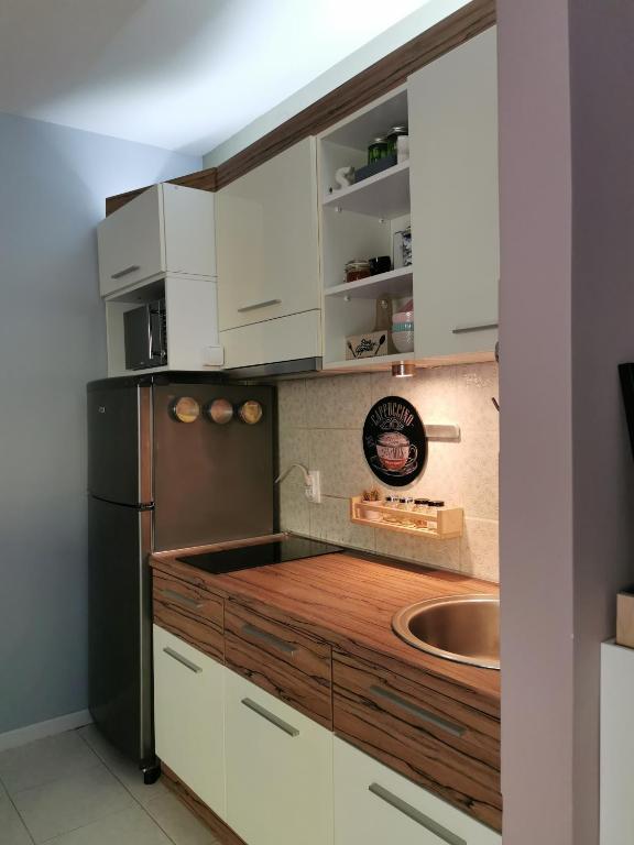 Kuchyň nebo kuchyňský kout v ubytování Nest