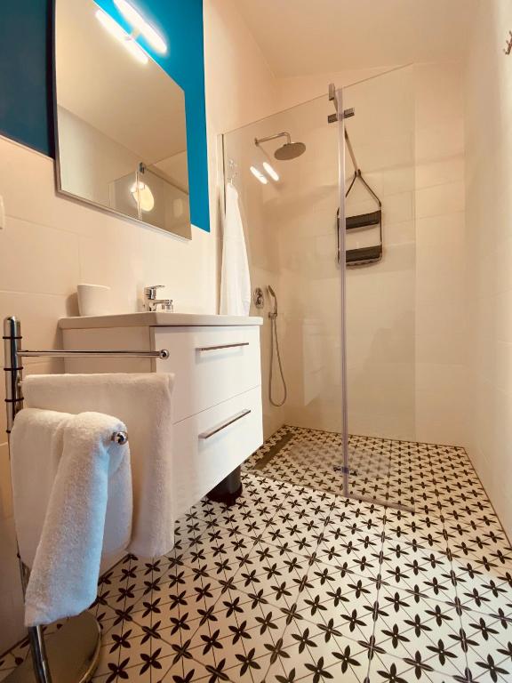Koupelna v ubytování BOUTIQUE ROOMS Mare Fabulas