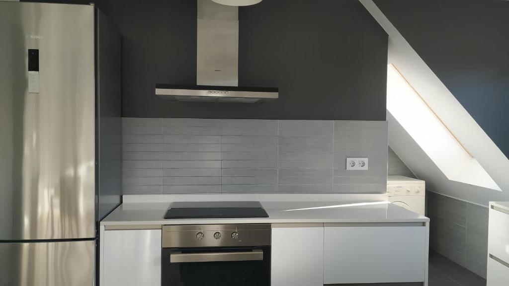 Kuchyňa alebo kuchynka v ubytovaní Apartamentos Descubre Rías Baixas