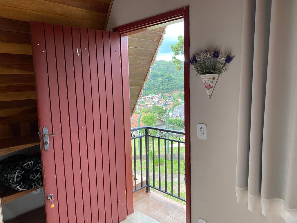 Balkón nebo terasa v ubytování Chalés Paraíso Monte Verde