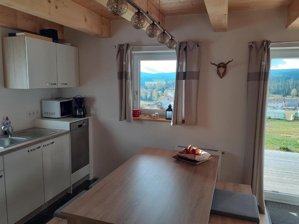 Kuchyň nebo kuchyňský kout v ubytování Ferienhaus Herbstzauber