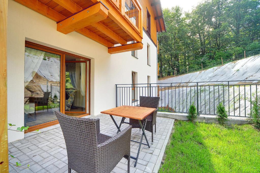 Balkón alebo terasa v ubytovaní Trevilles apartamenty - Pod Lasem