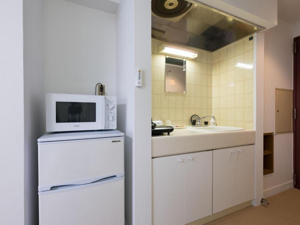 Kuchyň nebo kuchyňský kout v ubytování Hotel WWJ