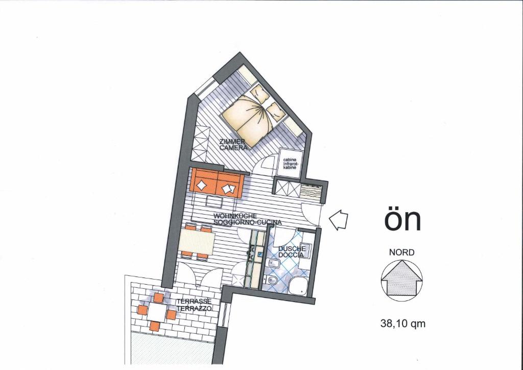 Plán poschodí v ubytovaní Apartment Ön Residence Bun Ste