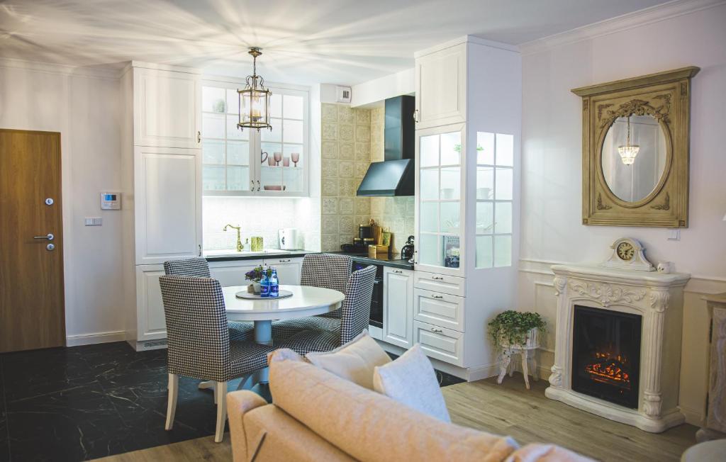 Posedenie v ubytovaní Wyjatkowy apartament w sercu Gdańska
