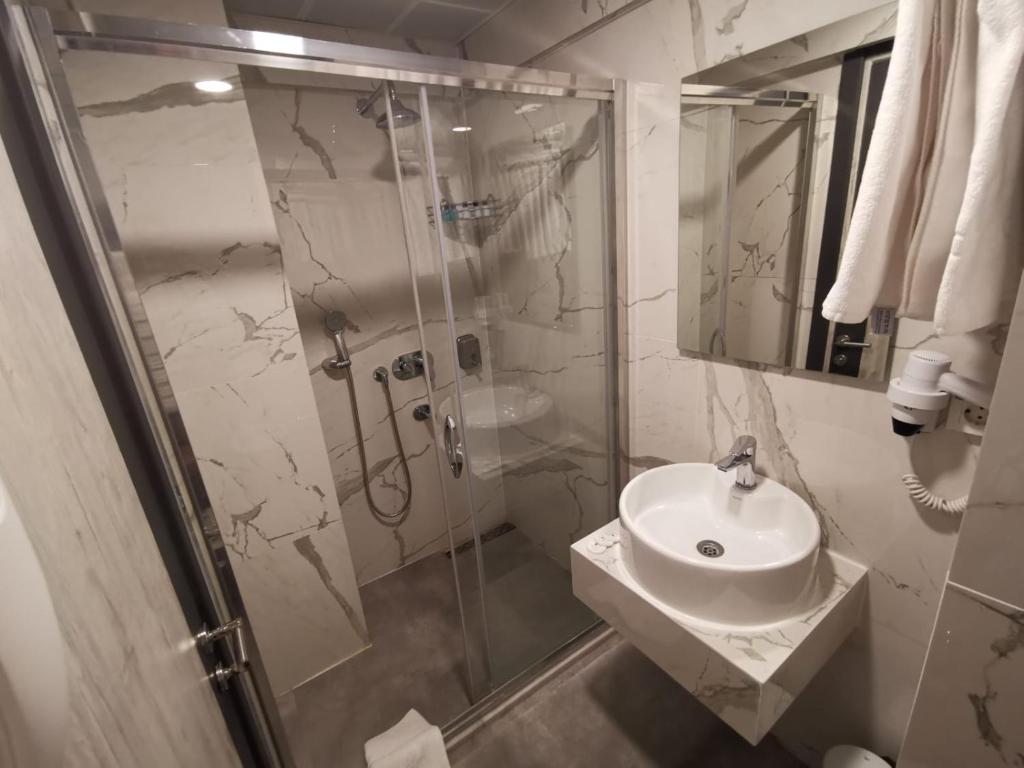 Koupelna v ubytování Temizay Hotel
