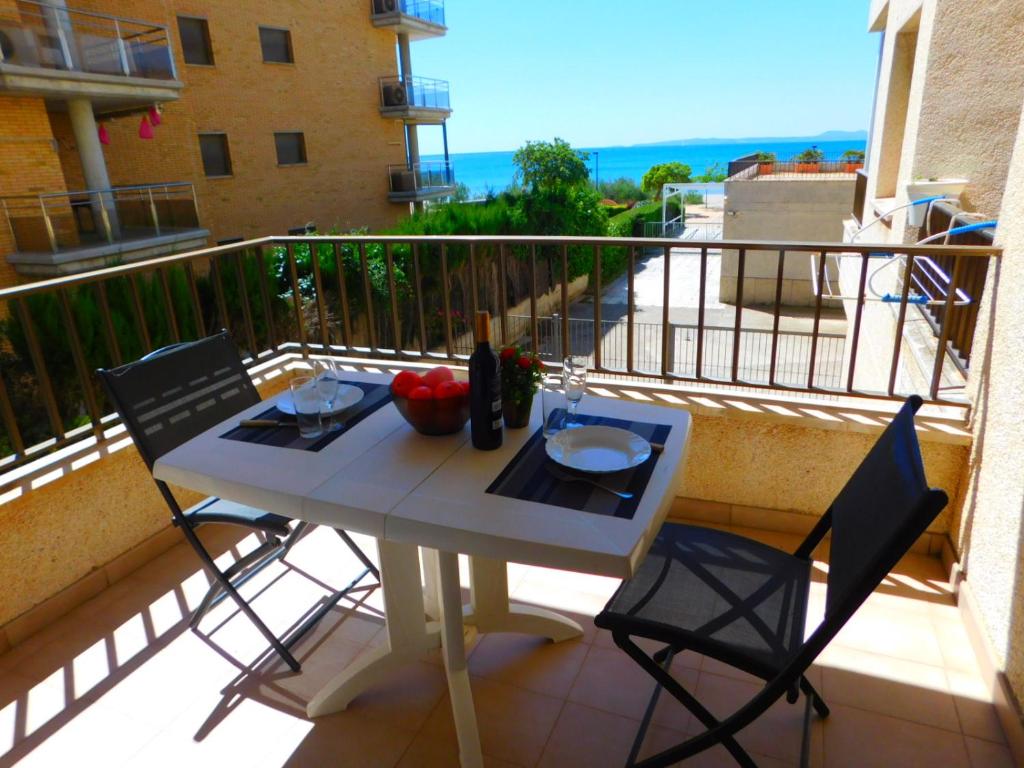Balkón nebo terasa v ubytování GMID IMMO Apartment Castell Joncar