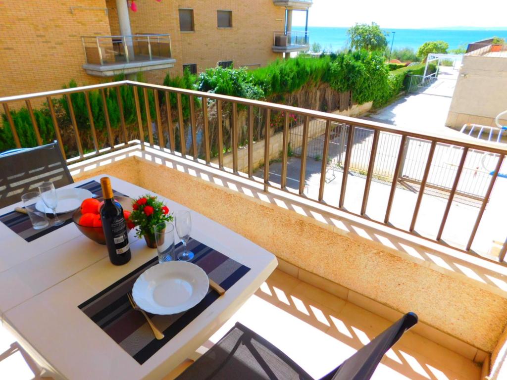 Balkón nebo terasa v ubytování GMID IMMO Apartment Castell Joncar