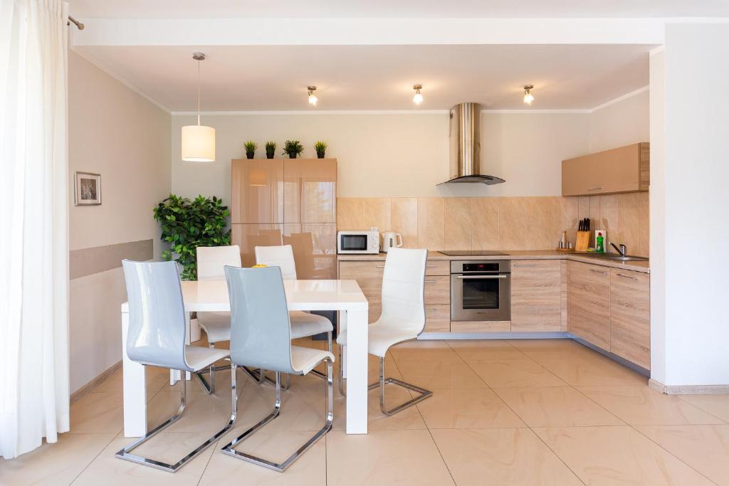 Kuchyňa alebo kuchynka v ubytovaní Apartament Panorama z widokiem na góry