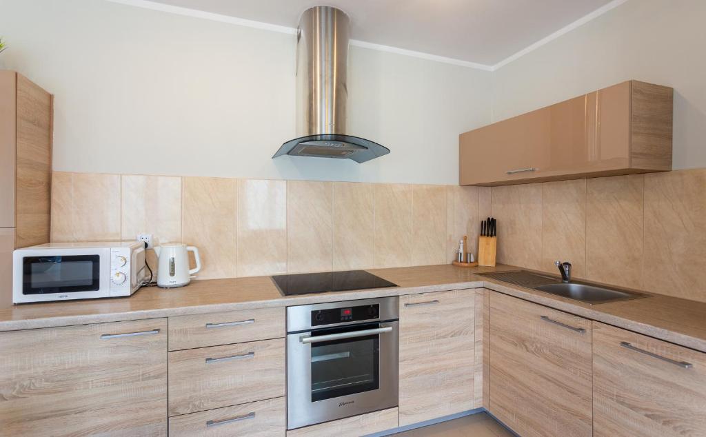 Kuchyňa alebo kuchynka v ubytovaní Apartament Panorama z widokiem na góry