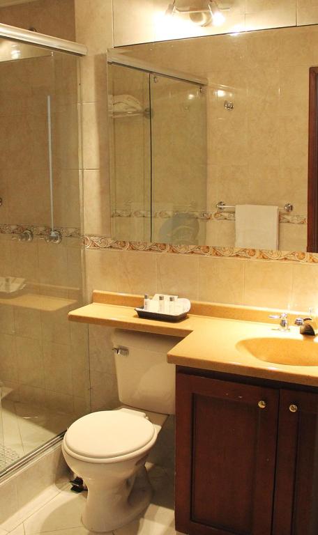 Koupelna v ubytování AW Hotel Salitre Real