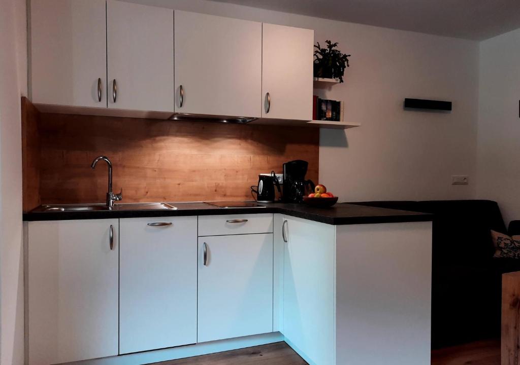 Kuchyňa alebo kuchynka v ubytovaní Moserhof