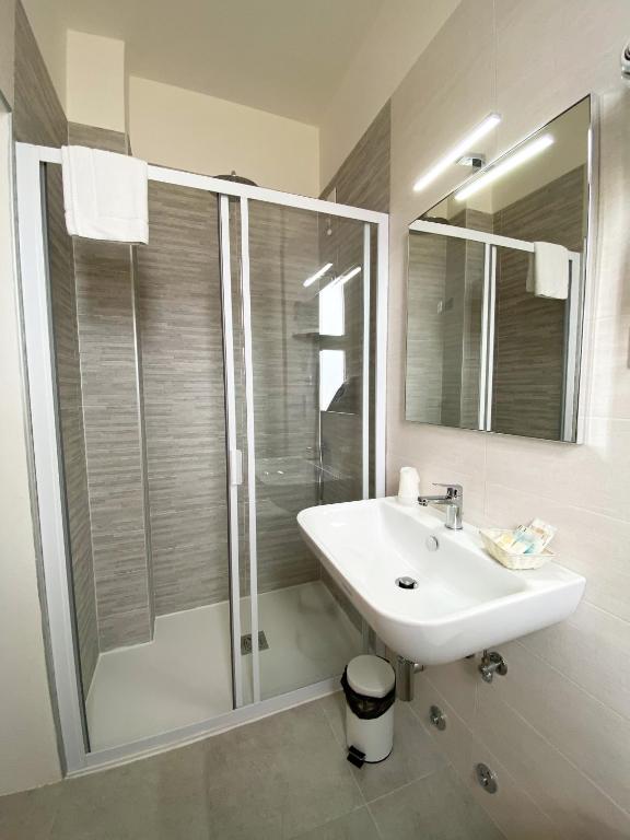 Koupelna v ubytování Hotel Linda
