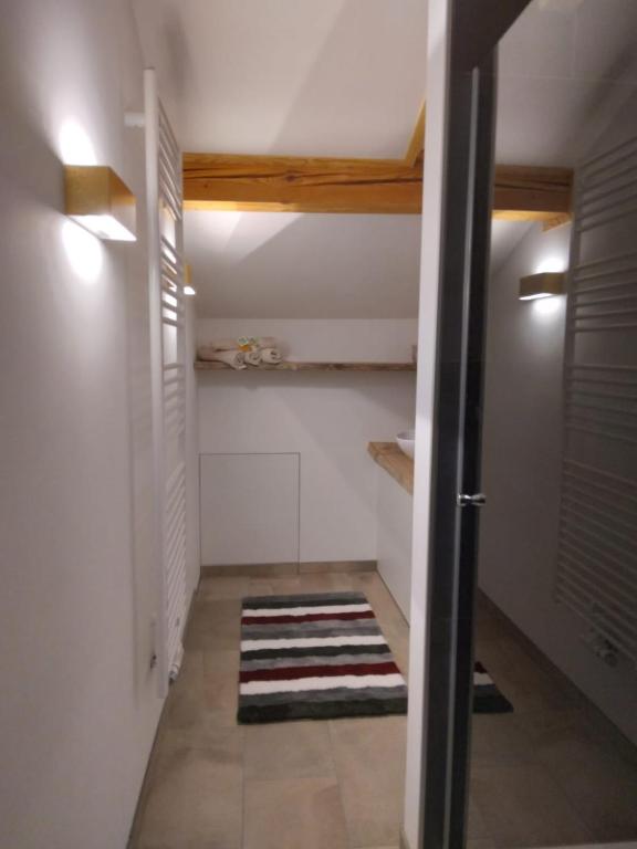 Postel nebo postele na pokoji v ubytování Ferienhaus Herrenschmiede