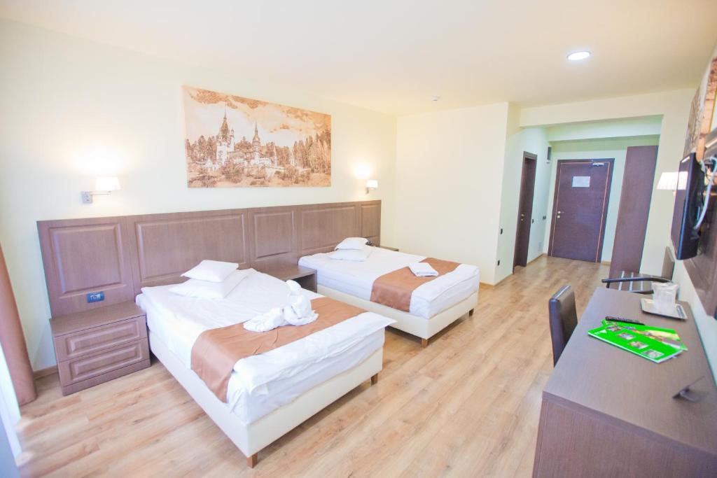 Postel nebo postele na pokoji v ubytování Hotel Piemonte