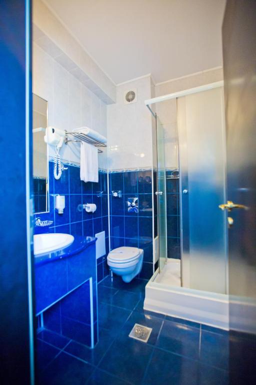 Koupelna v ubytování Hotel Piemonte