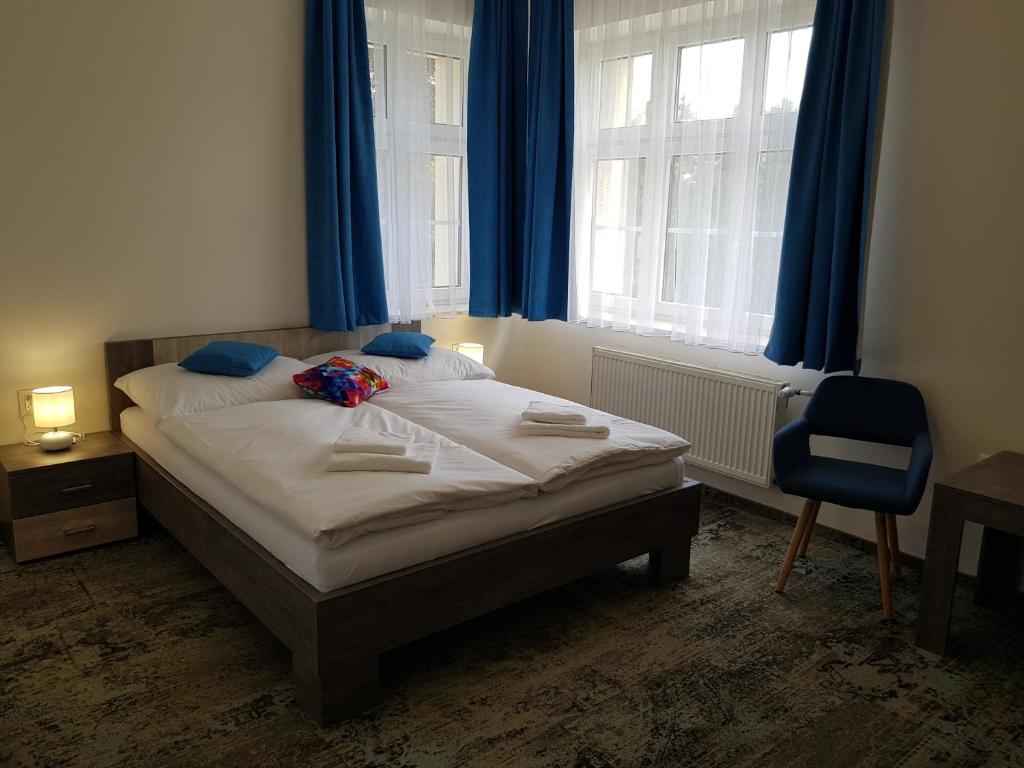 Postel nebo postele na pokoji v ubytování Penzion Vila Tereza