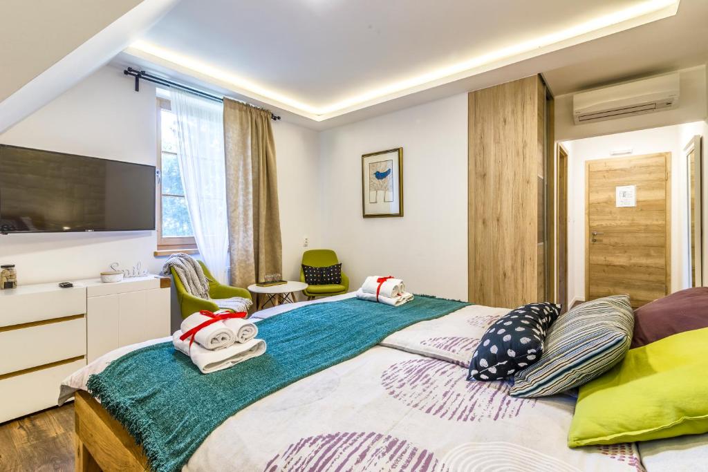 Postel nebo postele na pokoji v ubytování B&B Plitvica Creek