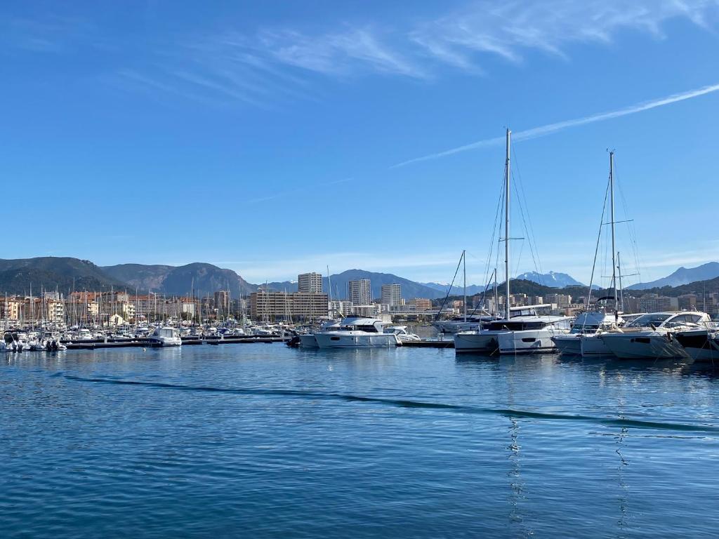 a group of boats docked in a harbor at Holiday Inn Express Ajaccio by IHG in Ajaccio